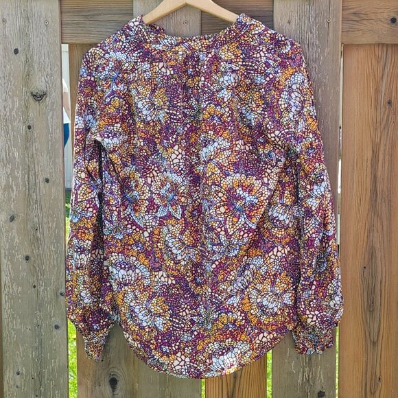 STUNNING MAEVE by Anthropologie STAINED GLASS Blouse Women's Size Small - Picture 4 of 7